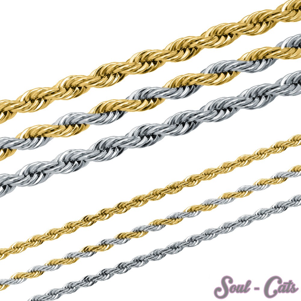 rope kette gold silber