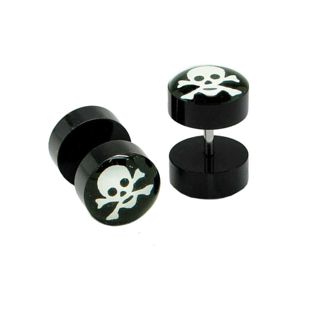 1 Pair Fakeplugs Ø 10mm Fake Plug Tunnel Ear Stud Earrings Fakepiercing eBay