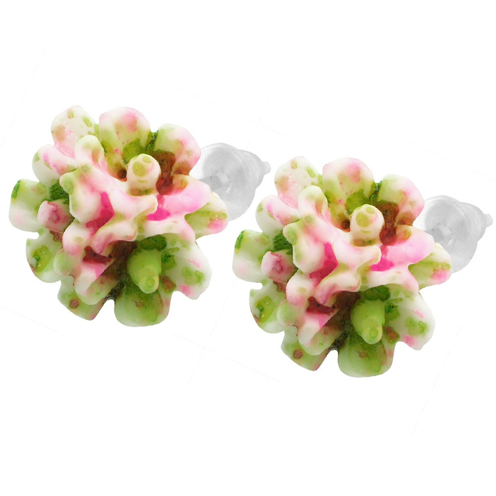 1 Paar Kunststoff Ohrringe Ohrstecker Ohrhänger Magerite Blüte Blume Sommer 
