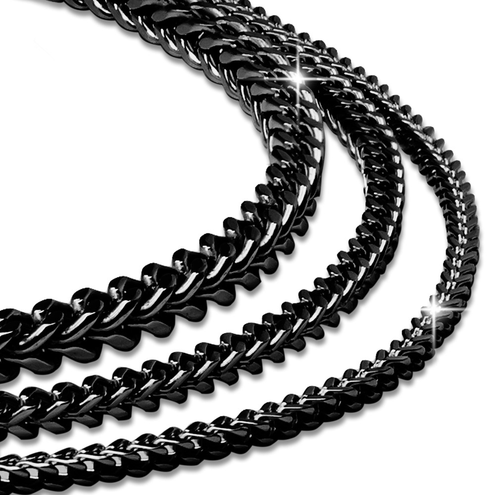 Halskette Panzerkette Edelstahlkette viereckig Armband silber | eBay