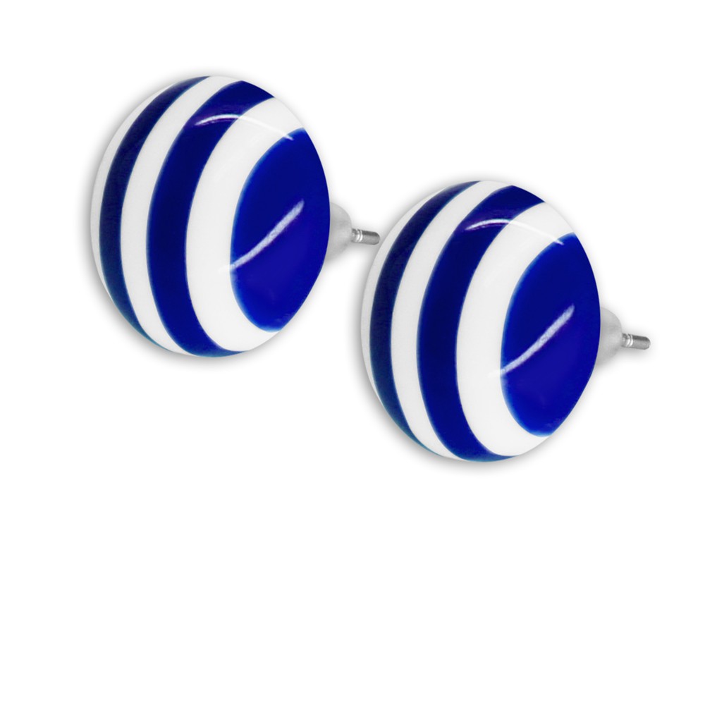 blau Farbe SoulCats® 1 Paar Kugel Ohrringe aus Acryl